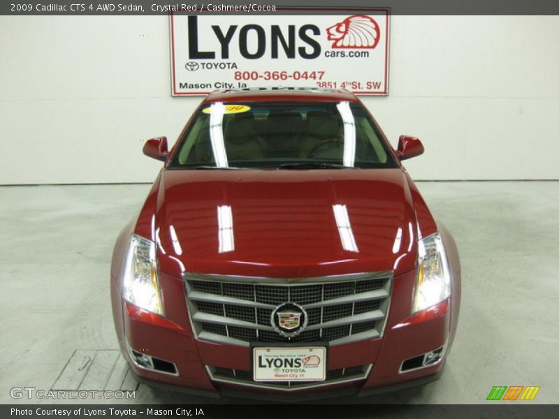 Crystal Red / Cashmere/Cocoa 2009 Cadillac CTS 4 AWD Sedan