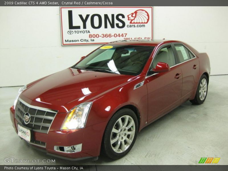 Crystal Red / Cashmere/Cocoa 2009 Cadillac CTS 4 AWD Sedan