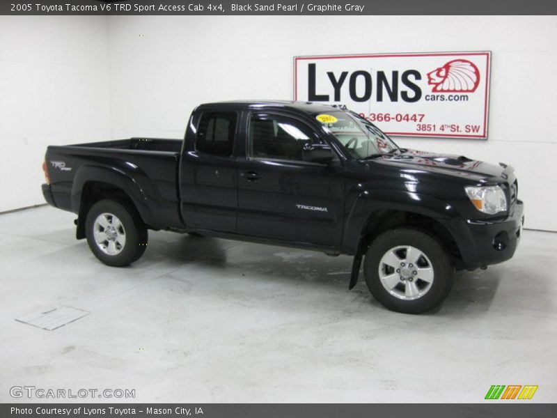 Black Sand Pearl / Graphite Gray 2005 Toyota Tacoma V6 TRD Sport Access Cab 4x4