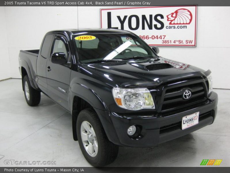Black Sand Pearl / Graphite Gray 2005 Toyota Tacoma V6 TRD Sport Access Cab 4x4