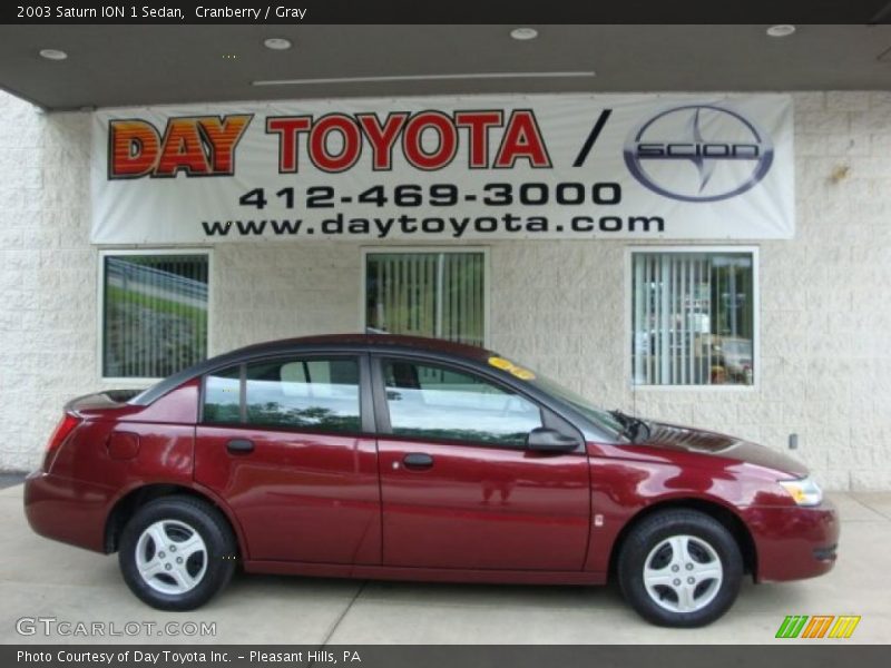 Cranberry / Gray 2003 Saturn ION 1 Sedan