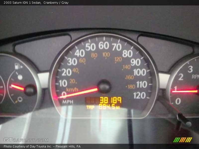 Cranberry / Gray 2003 Saturn ION 1 Sedan
