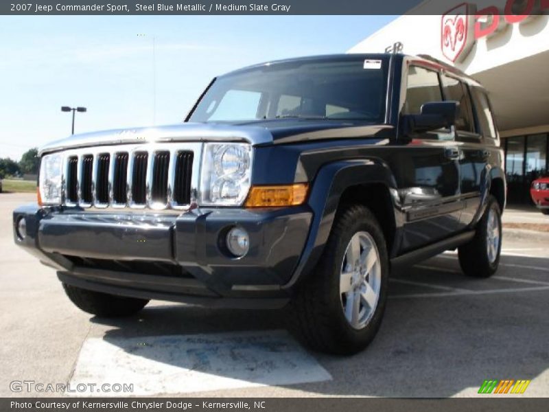 Steel Blue Metallic / Medium Slate Gray 2007 Jeep Commander Sport