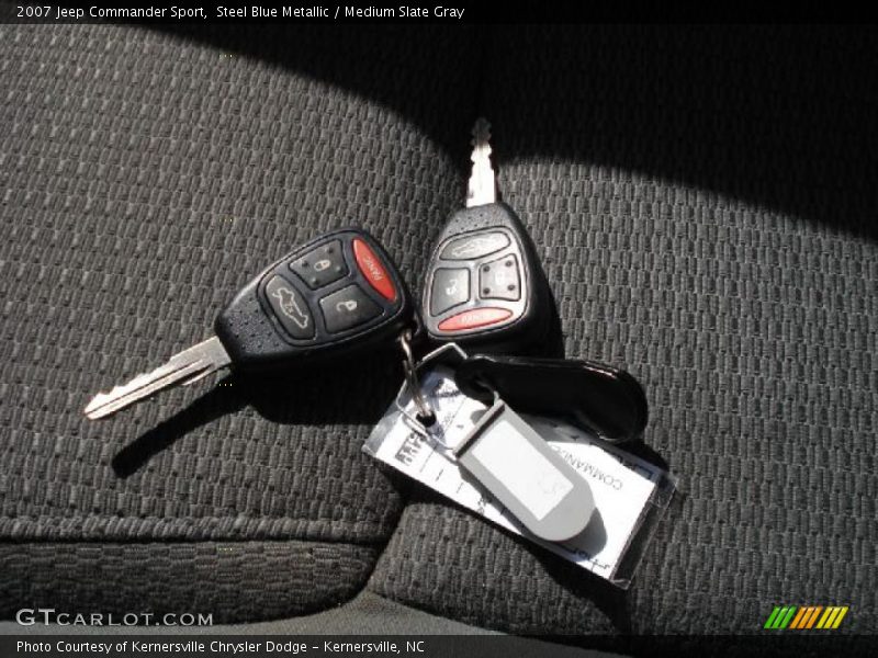 Steel Blue Metallic / Medium Slate Gray 2007 Jeep Commander Sport