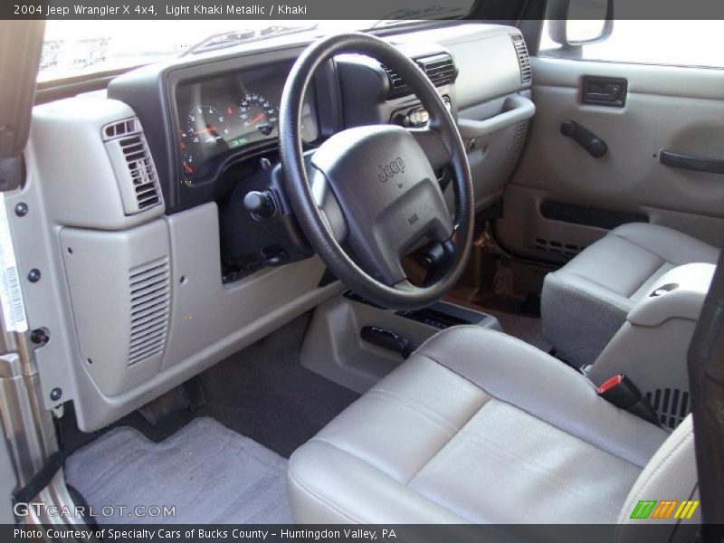 Light Khaki Metallic / Khaki 2004 Jeep Wrangler X 4x4