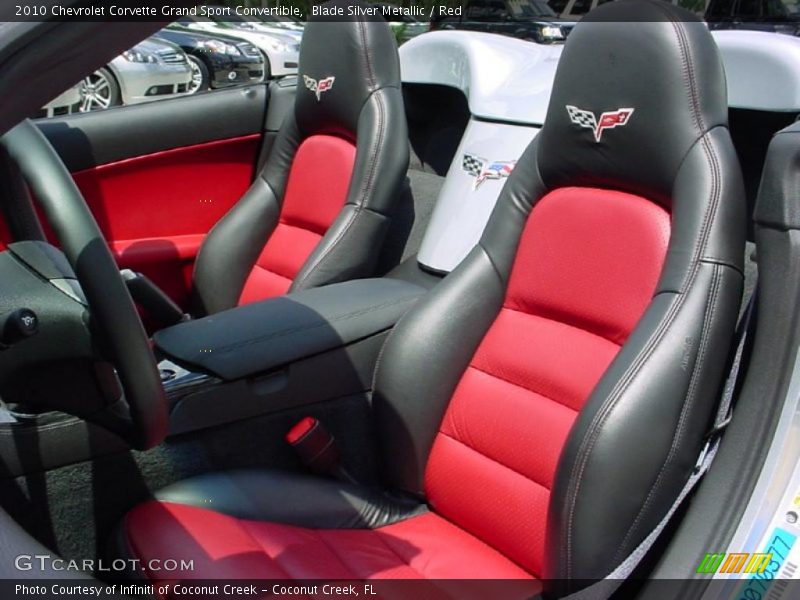 Blade Silver Metallic / Red 2010 Chevrolet Corvette Grand Sport Convertible