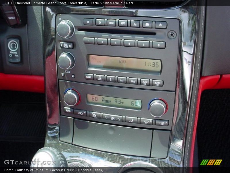 Blade Silver Metallic / Red 2010 Chevrolet Corvette Grand Sport Convertible