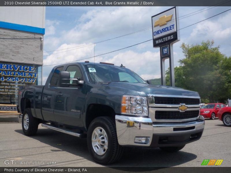 Blue Granite Metallic / Ebony 2010 Chevrolet Silverado 2500HD LTZ Extended Cab 4x4
