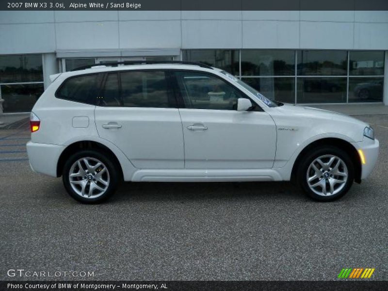 Alpine White / Sand Beige 2007 BMW X3 3.0si