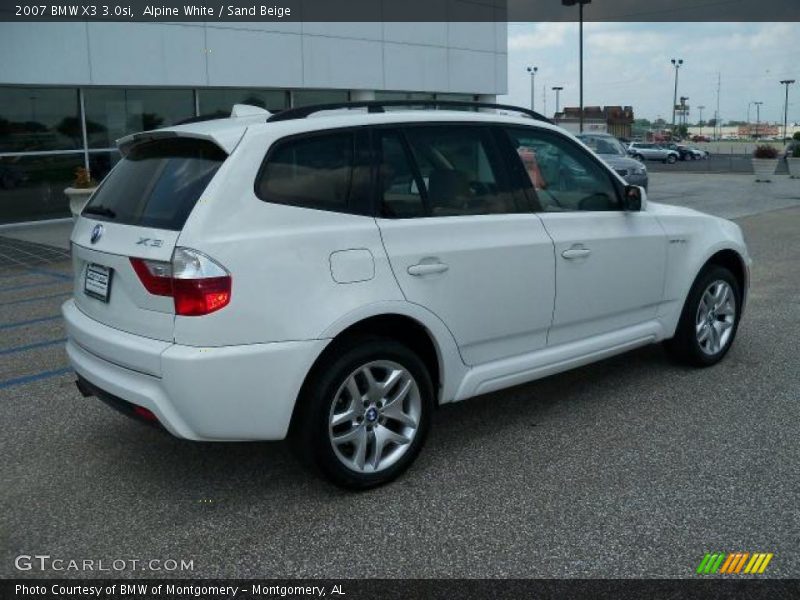 Alpine White / Sand Beige 2007 BMW X3 3.0si