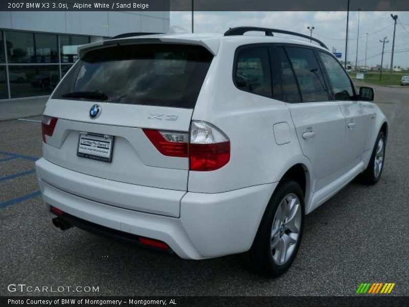 Alpine White / Sand Beige 2007 BMW X3 3.0si