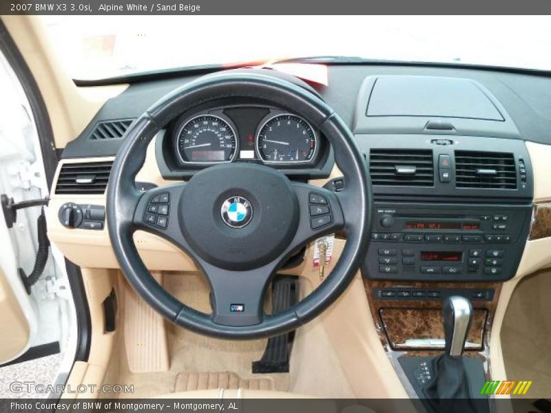 Alpine White / Sand Beige 2007 BMW X3 3.0si