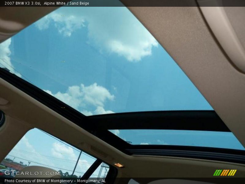 Alpine White / Sand Beige 2007 BMW X3 3.0si