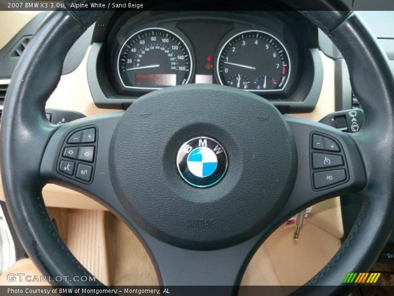 Alpine White / Sand Beige 2007 BMW X3 3.0si
