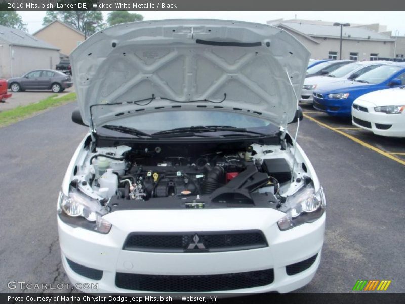 Wicked White Metallic / Black 2010 Mitsubishi Lancer DE