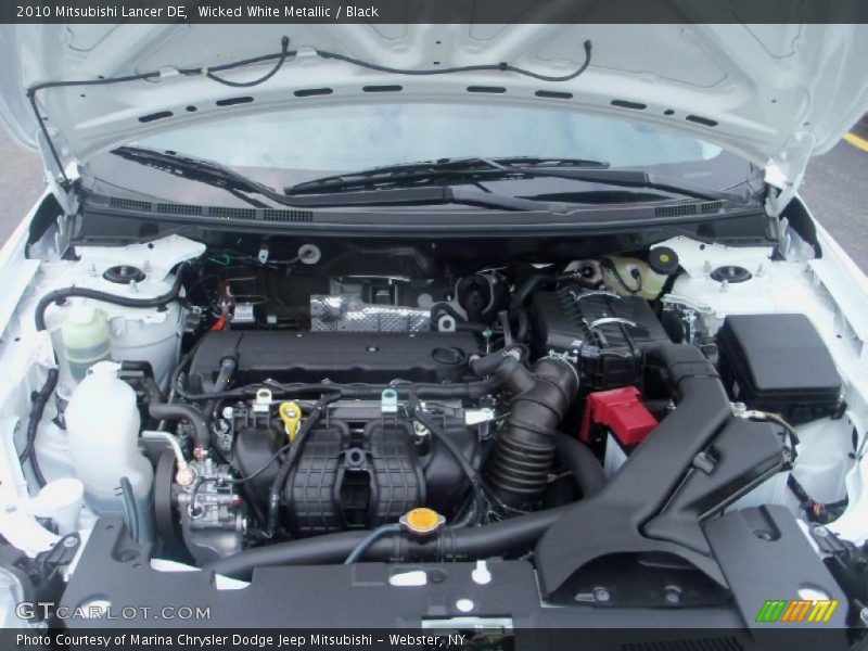 Wicked White Metallic / Black 2010 Mitsubishi Lancer DE