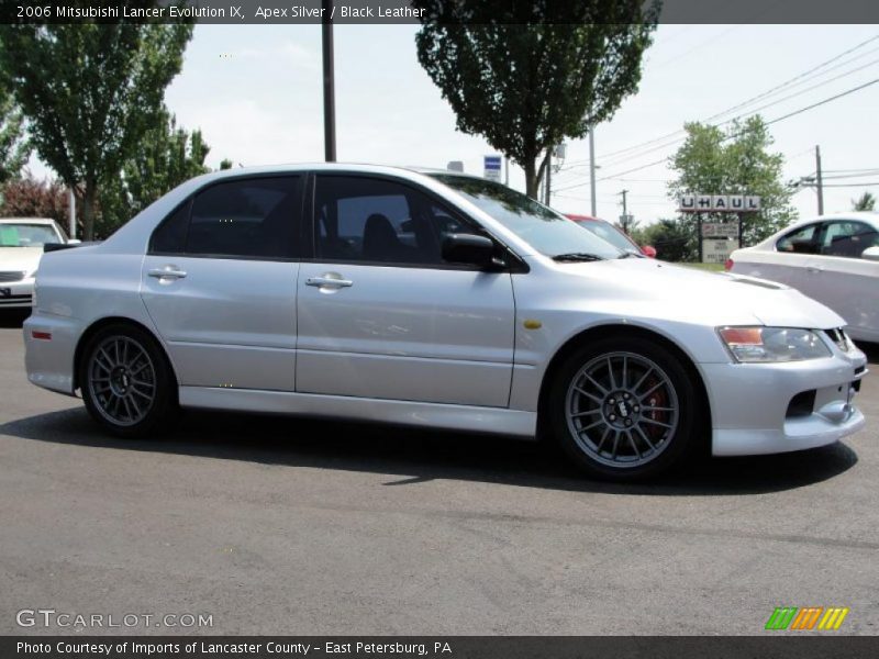 Apex Silver / Black Leather 2006 Mitsubishi Lancer Evolution IX