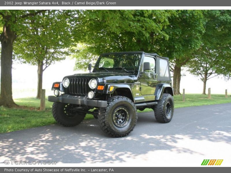 Black / Camel Beige/Dark Green 2002 Jeep Wrangler Sahara 4x4