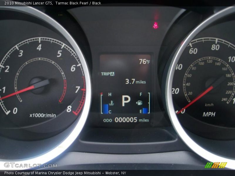 Tarmac Black Pearl / Black 2010 Mitsubishi Lancer GTS