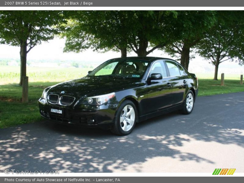 Jet Black / Beige 2007 BMW 5 Series 525i Sedan