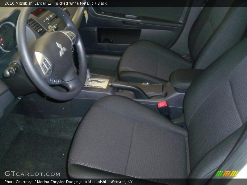 Wicked White Metallic / Black 2010 Mitsubishi Lancer ES