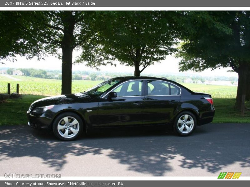 Jet Black / Beige 2007 BMW 5 Series 525i Sedan