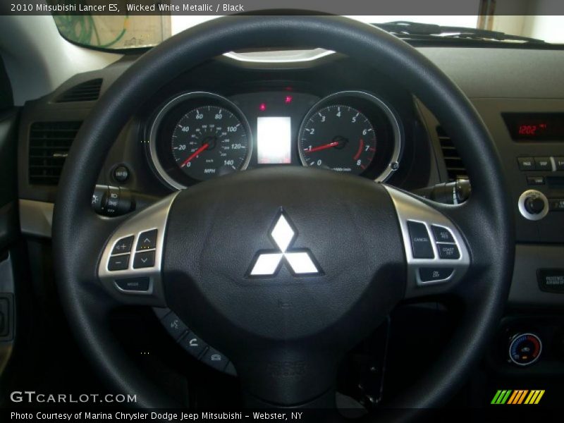 Wicked White Metallic / Black 2010 Mitsubishi Lancer ES