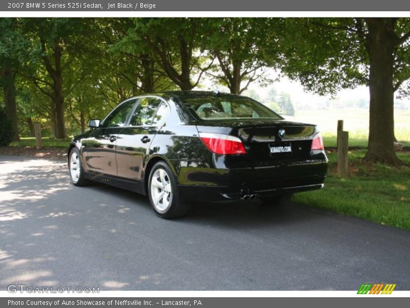 Jet Black / Beige 2007 BMW 5 Series 525i Sedan