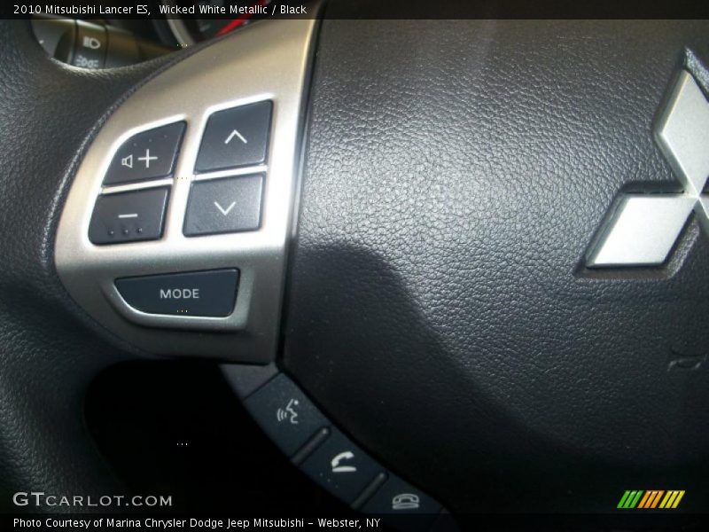Wicked White Metallic / Black 2010 Mitsubishi Lancer ES