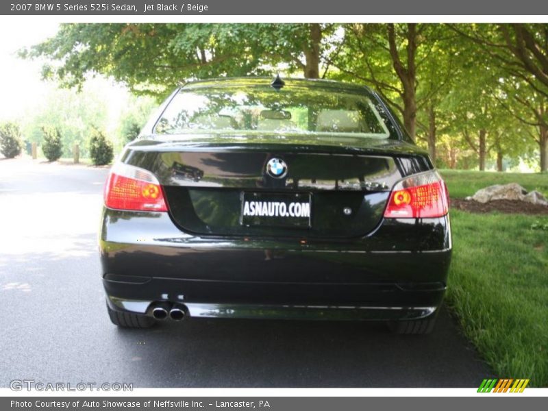 Jet Black / Beige 2007 BMW 5 Series 525i Sedan