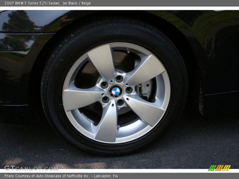 Jet Black / Beige 2007 BMW 5 Series 525i Sedan