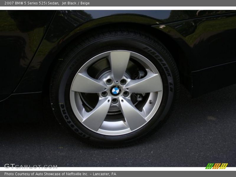 Jet Black / Beige 2007 BMW 5 Series 525i Sedan