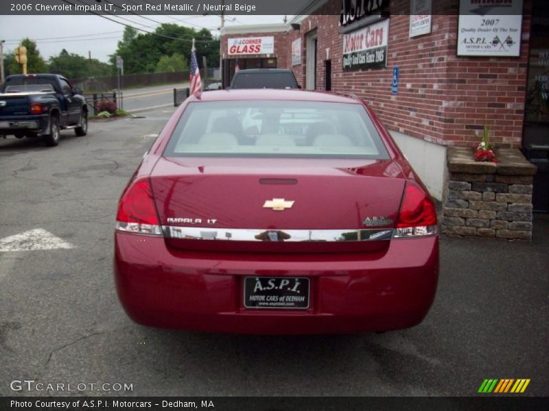 Sport Red Metallic / Neutral Beige 2006 Chevrolet Impala LT