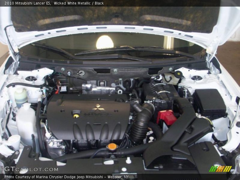 Wicked White Metallic / Black 2010 Mitsubishi Lancer ES
