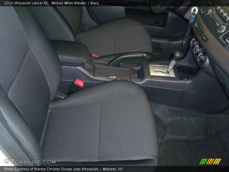 Wicked White Metallic / Black 2010 Mitsubishi Lancer ES