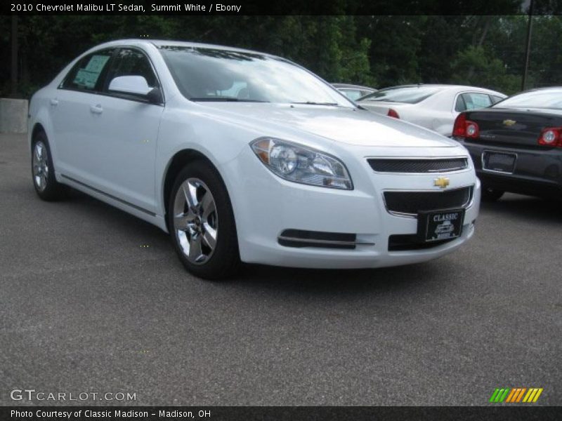 Summit White / Ebony 2010 Chevrolet Malibu LT Sedan