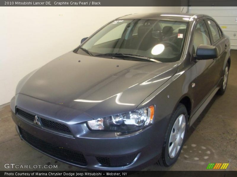 Graphite Gray Pearl / Black 2010 Mitsubishi Lancer DE