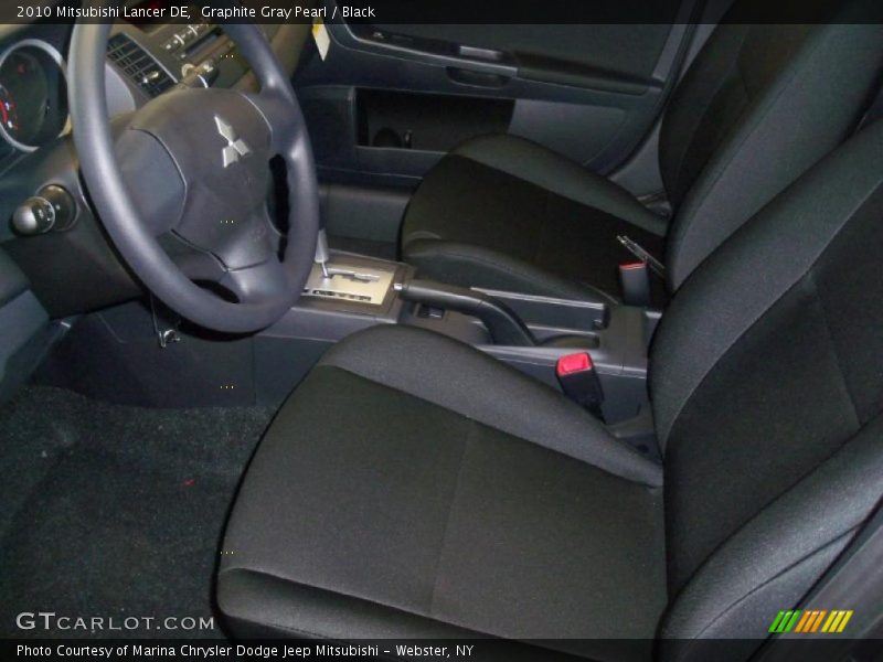 Graphite Gray Pearl / Black 2010 Mitsubishi Lancer DE