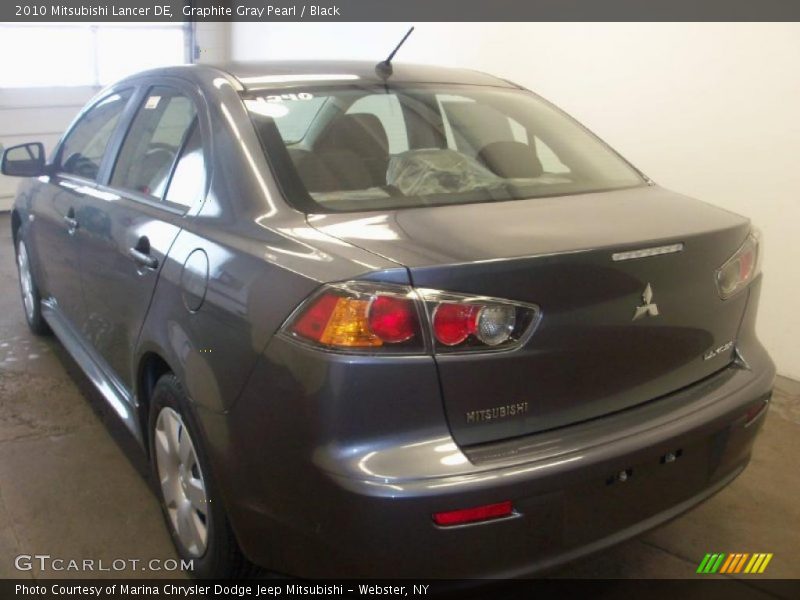 Graphite Gray Pearl / Black 2010 Mitsubishi Lancer DE