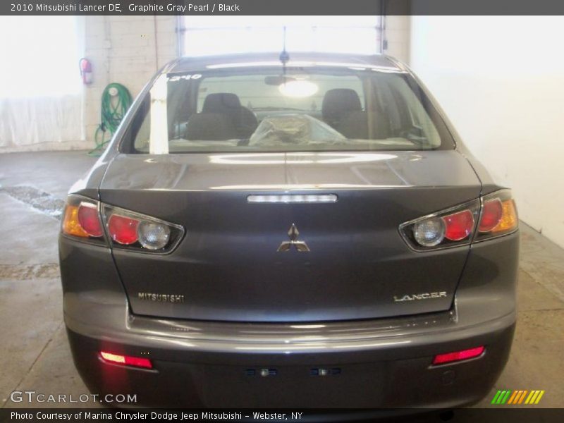 Graphite Gray Pearl / Black 2010 Mitsubishi Lancer DE