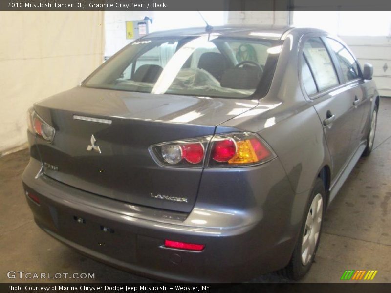 Graphite Gray Pearl / Black 2010 Mitsubishi Lancer DE