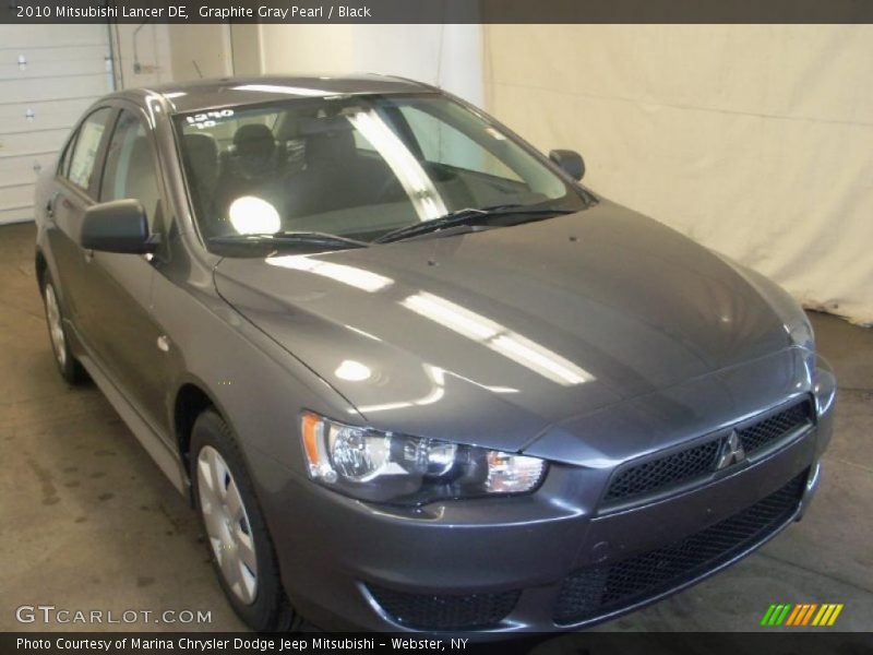 Graphite Gray Pearl / Black 2010 Mitsubishi Lancer DE