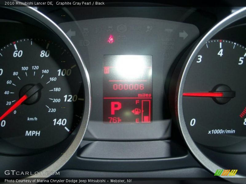 Graphite Gray Pearl / Black 2010 Mitsubishi Lancer DE