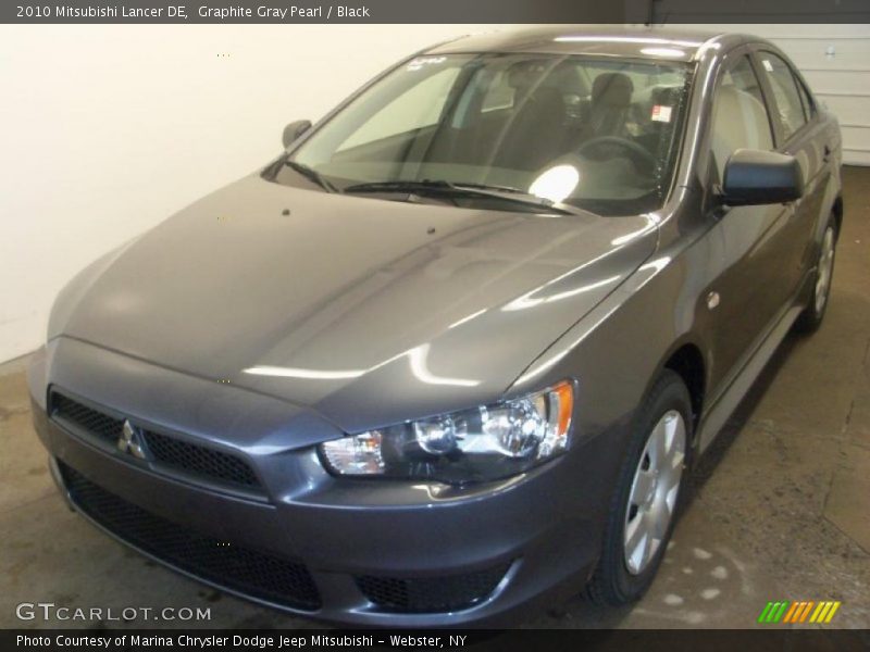 Graphite Gray Pearl / Black 2010 Mitsubishi Lancer DE