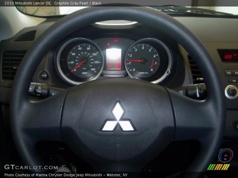 Graphite Gray Pearl / Black 2010 Mitsubishi Lancer DE