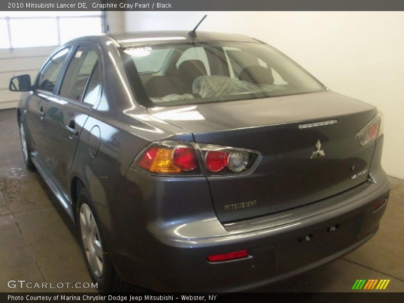 Graphite Gray Pearl / Black 2010 Mitsubishi Lancer DE