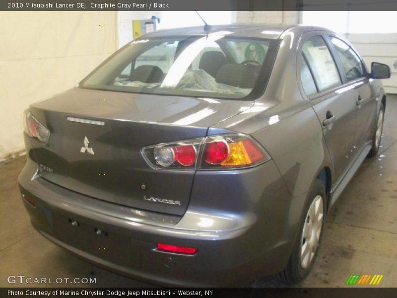 Graphite Gray Pearl / Black 2010 Mitsubishi Lancer DE