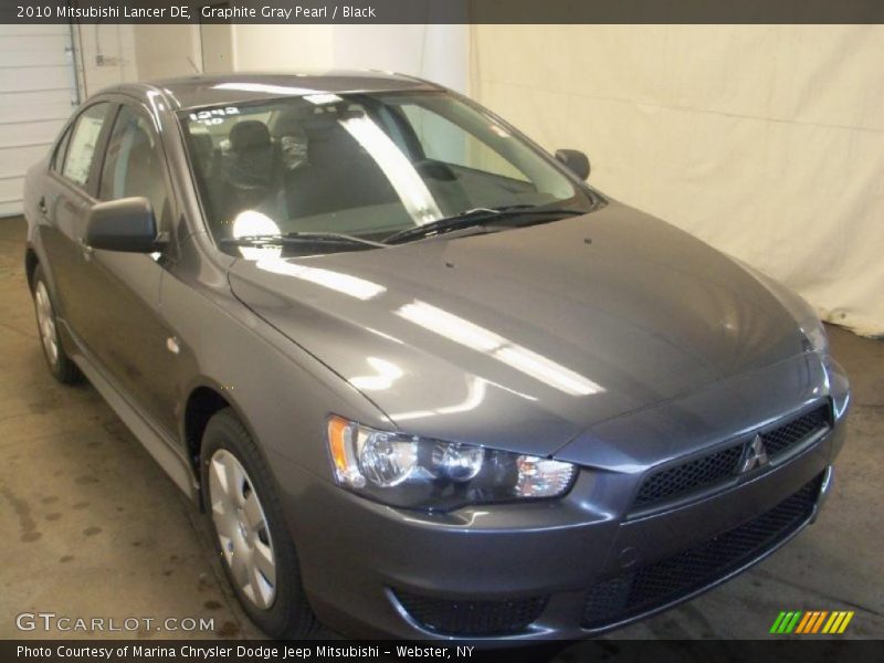 Graphite Gray Pearl / Black 2010 Mitsubishi Lancer DE