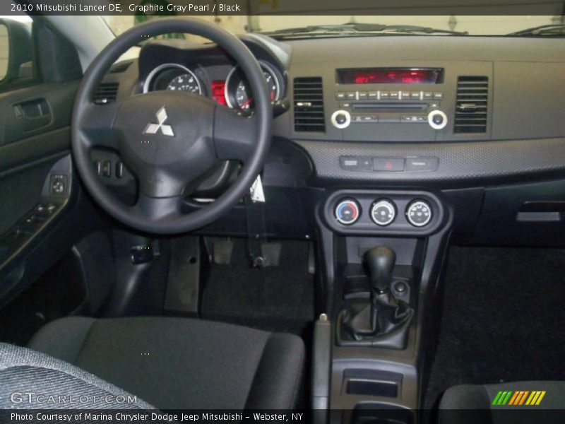 Graphite Gray Pearl / Black 2010 Mitsubishi Lancer DE