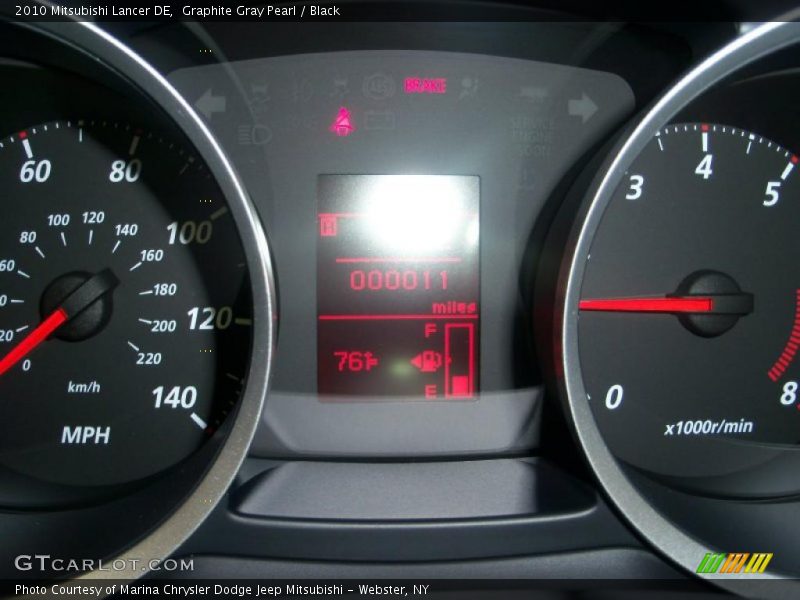 Graphite Gray Pearl / Black 2010 Mitsubishi Lancer DE